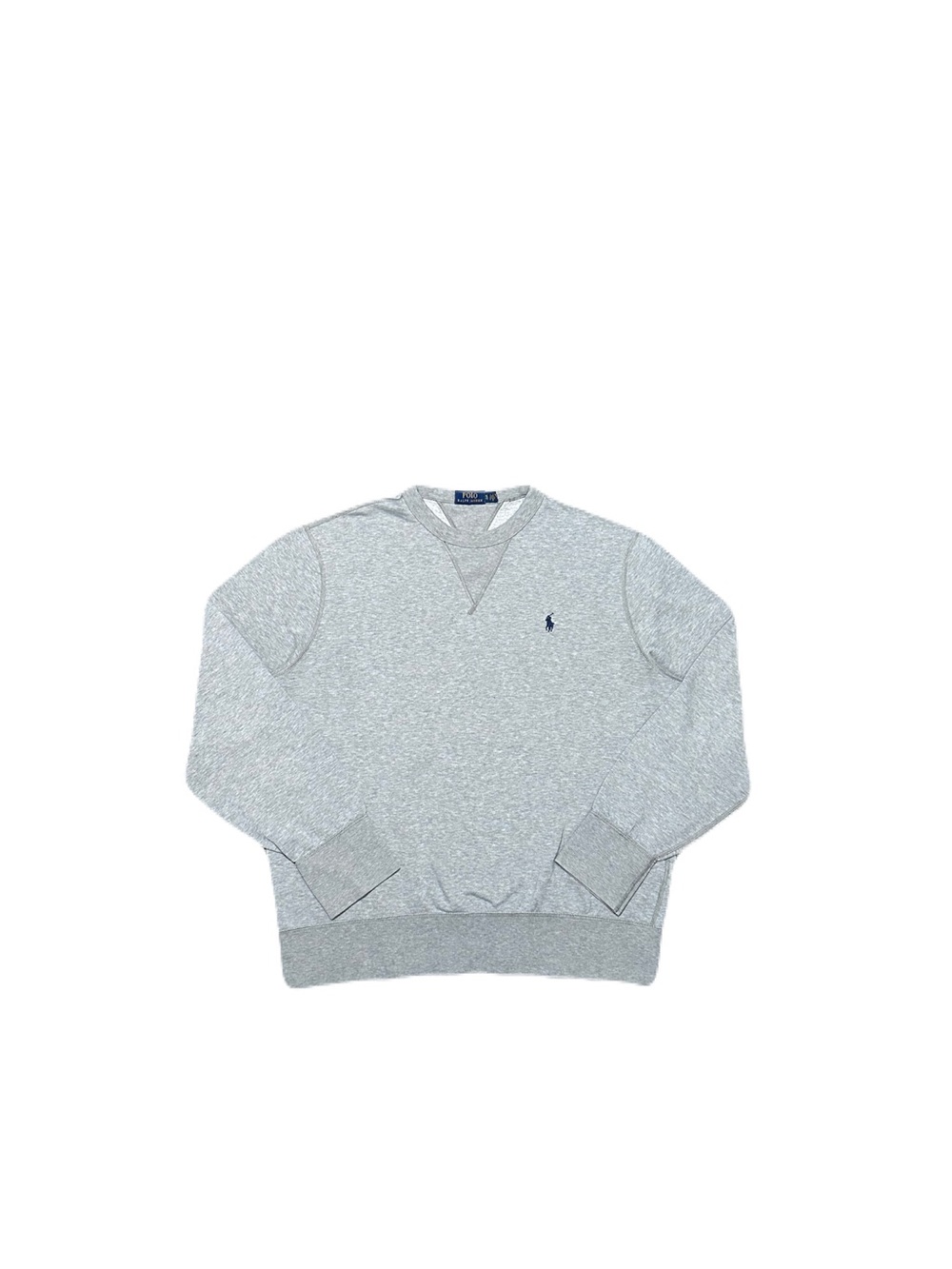 Polo Ralph Lauren Sweatshirt Mens XL Gray Crewneck Fleece Pullover Double V